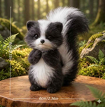 将图片加载到图库查看器，Needle Felting -Skunk
