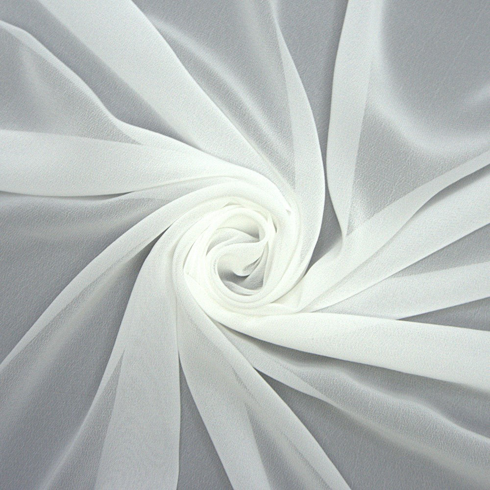 Polyester White Chiffon 120 gm 150cm - p/m