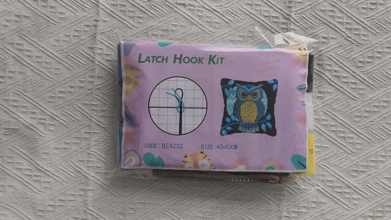 Latch Hook Cushion Kit - Tree Frog