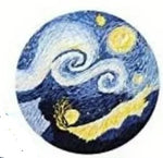 Load image into Gallery viewer, Stamped Embroidery Kit Stary Nights Inspired
