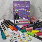 将图片加载到图库查看器，Brush Tip Acrylic Paint Pens - Essential Colours
