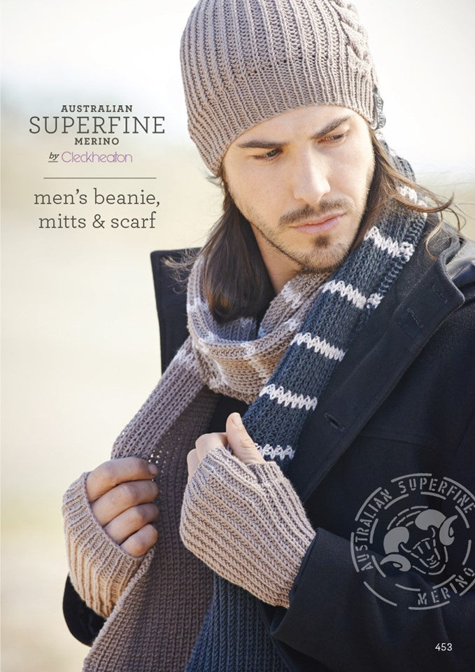 Knitting Pattern - Men's Beanie, Mitts and Scarf