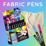 将图片加载到图库查看器，Fabric Pens - 20 Vibrant Colours
