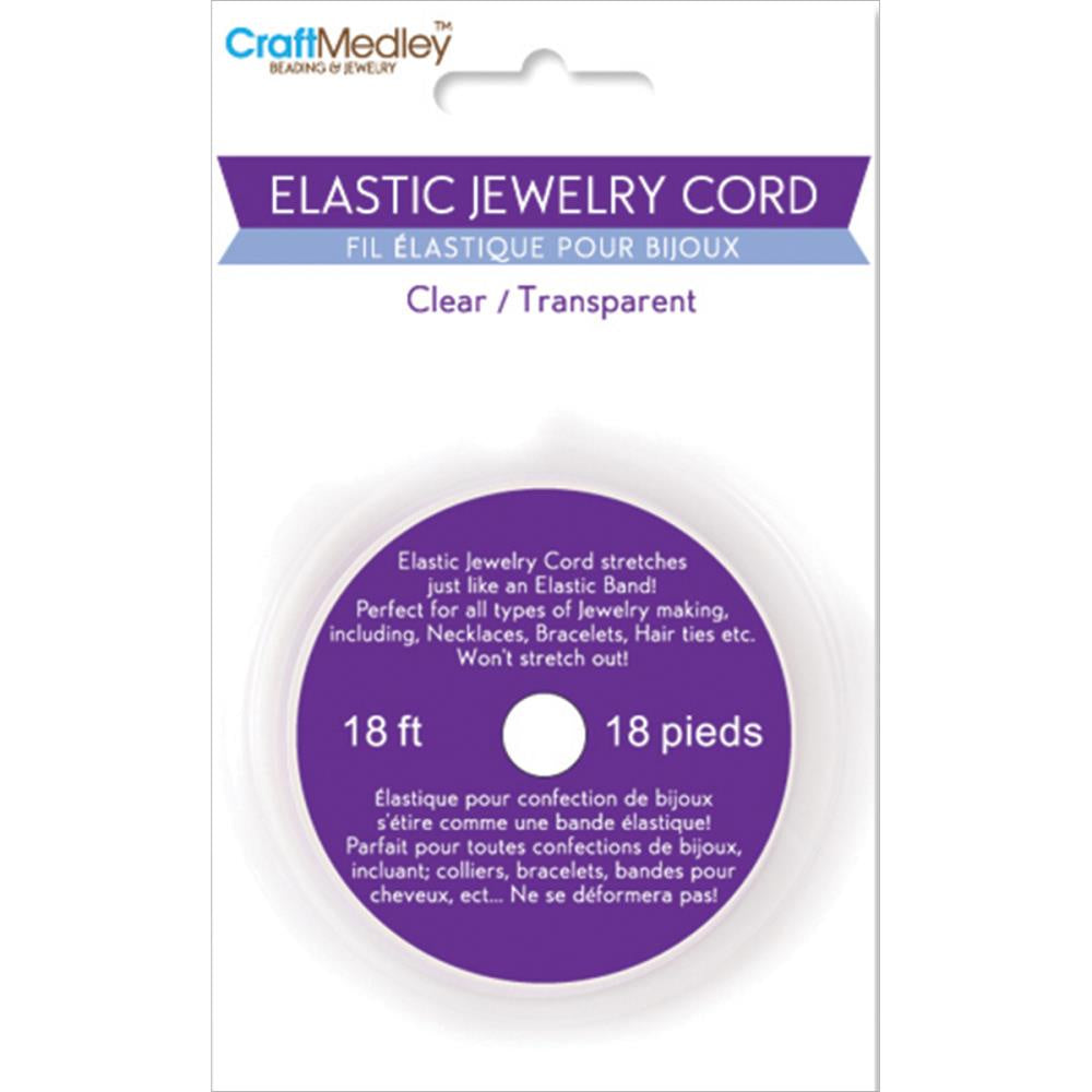 Elastic Jewelry Cord 0.8mm X 18' - Clear