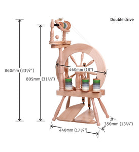 Traveller Spinning Wheel Double Treadle Double Drive