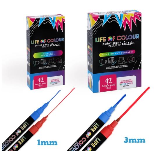 Classic Colour Paint Pens - Fine Tip (1mm)