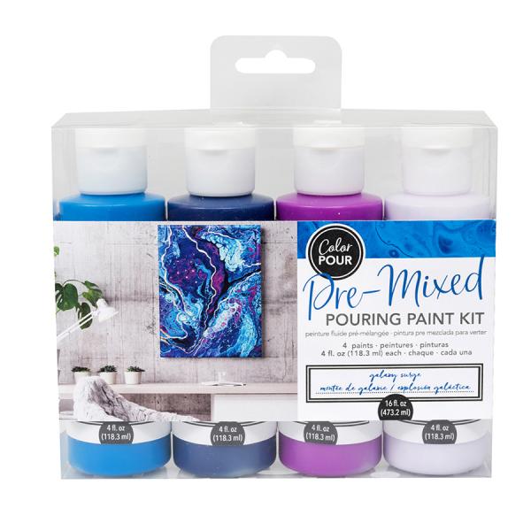 Colour Pour Pre-Mixed Paint Kit - 4 Pack