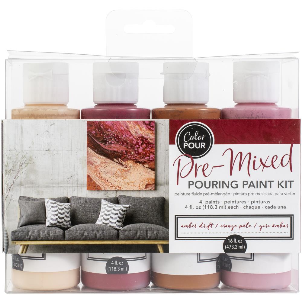Colour Pour Pre-Mixed Paint Kit - 4 Pack