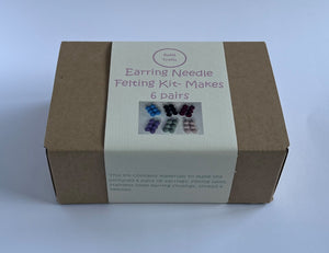 Earring Needle Felting kit (6 pairs) - Multi-Colour