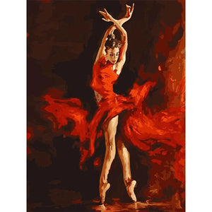 Paint by Number - Ballerina on Fire