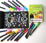 将图片加载到图库查看器，Brush Tip Acrylic Paint Pens - Floral Colours
