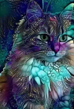 将图片加载到图库查看器，Paint by Number - Mystic Cat
