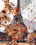 将图片加载到图库查看器，Paint by Number - Paris in Autumn
