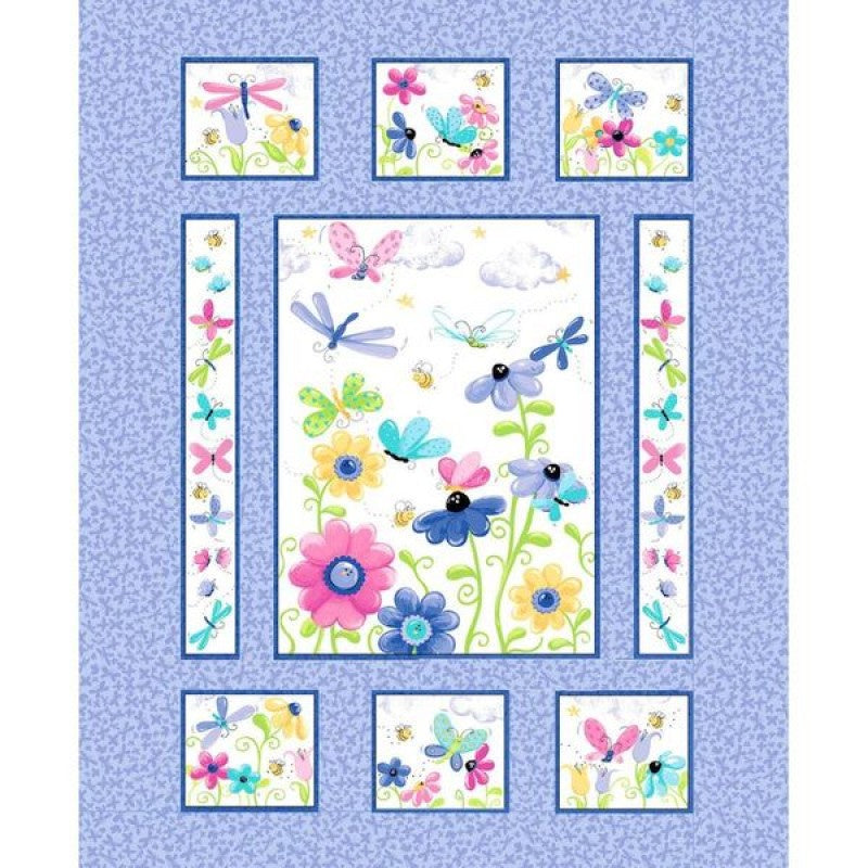 Susy Bee - Flutter the Butterfly 90cm (Blue) - Panel