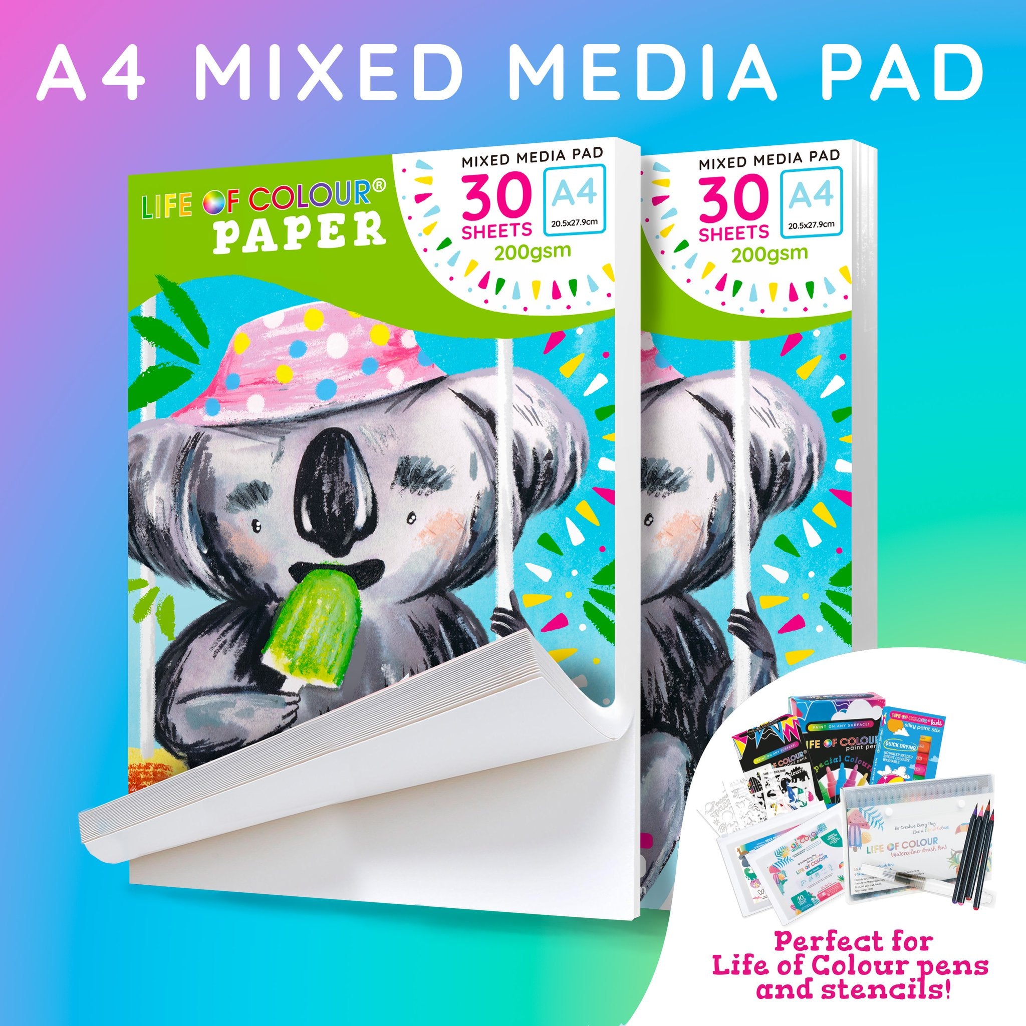 Mixed Media Paper Pad - A4