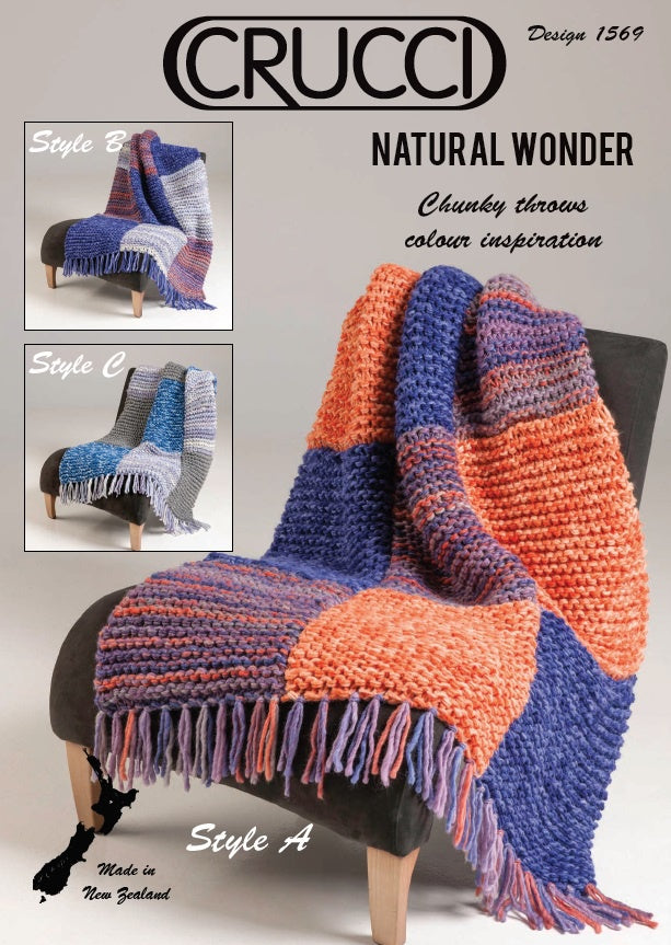 Knitting Pattern - Natural Wonder Throw -1569