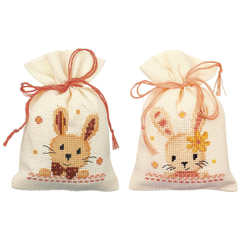 Vervaco Sachet Bags Counted Cross Stitch Kit - Sweet Bunnies