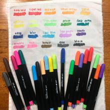 Fabric Pens - 20 Vibrant Colours