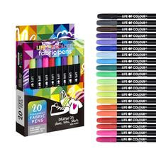 Fabric Pens - 20 Vibrant Colours