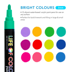 Bright Colour Paint Pens - Medium Tip