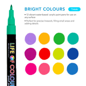 Bright Colours Paint Pens - Fine Tip (1mm)