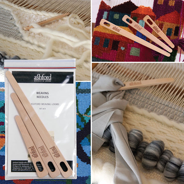 Weaving Needles - Natural timber - Set of 3 - 12cm,17cm, 22cm